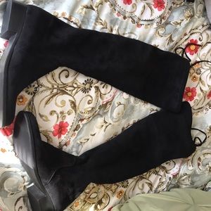 Knee high black boots